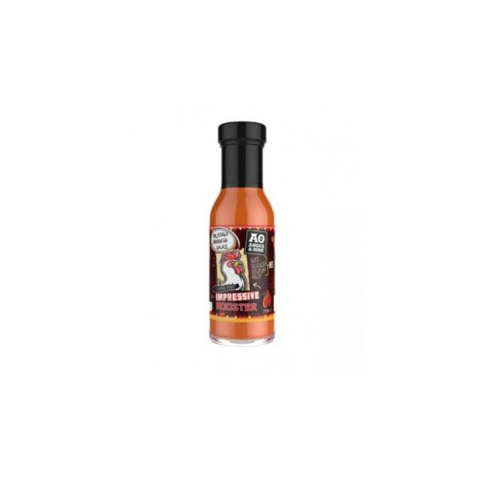 Angus & Oink Impressive Rooster Spicy Buffalo Sriracha Hot Sauce 295ml Bottle