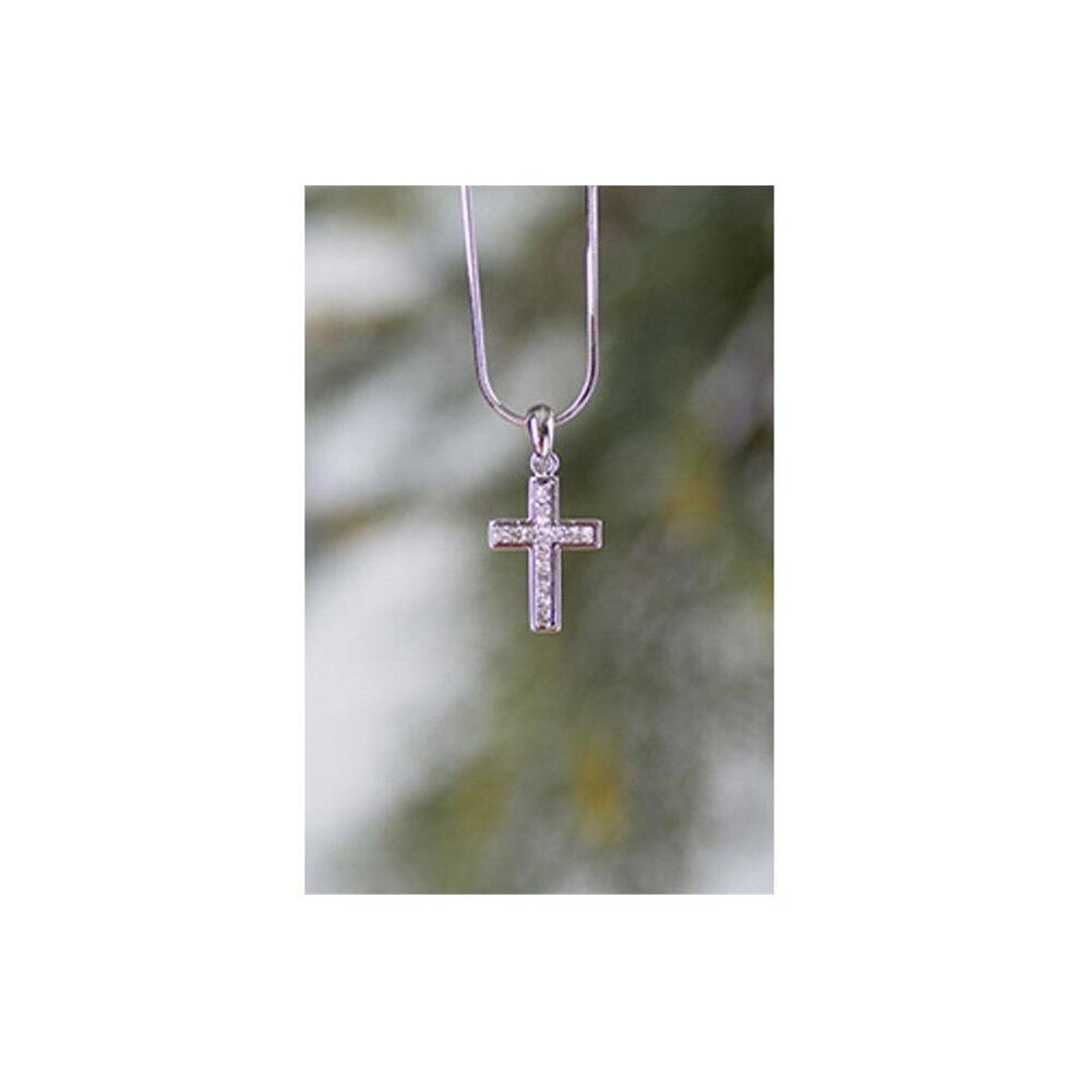 Eden Merry by James Lawrence 169863 Necklace-Eden Merry Little Cross Pendant, Clear