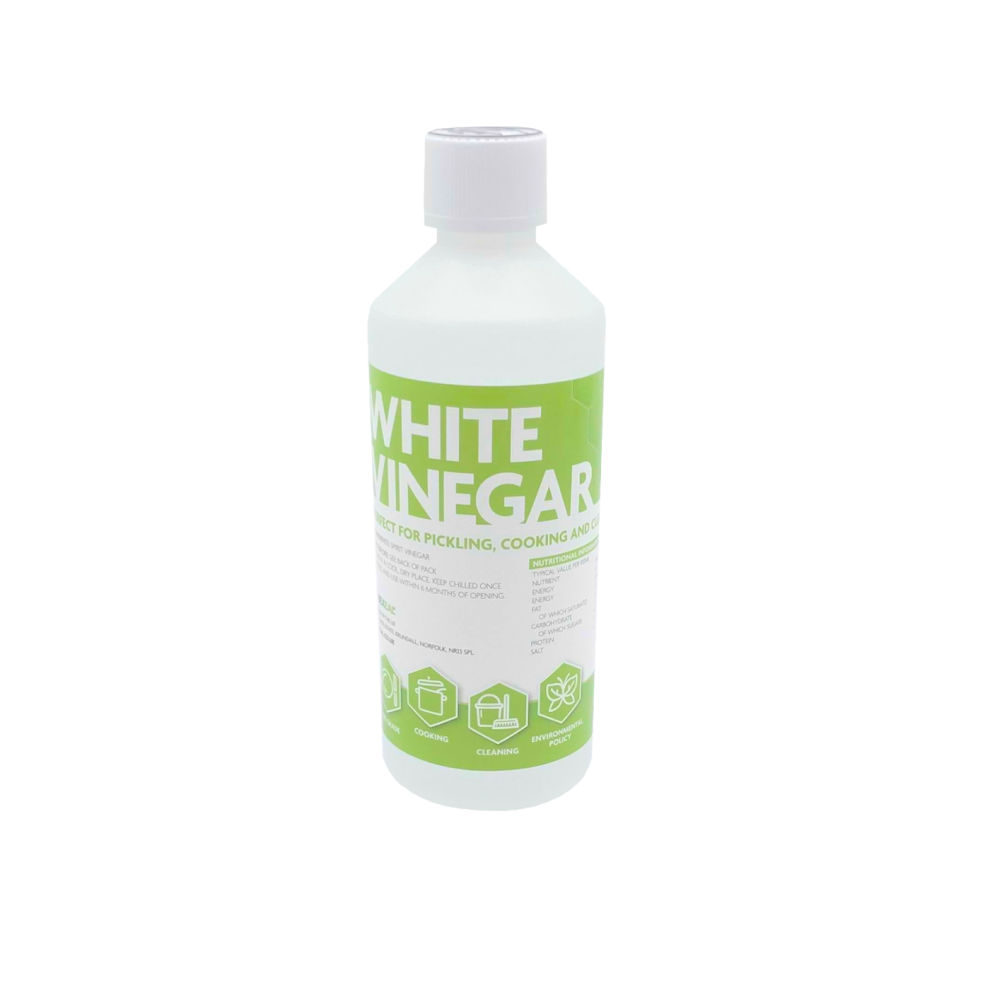 Hexeal White Vinegar 500ml – Food Grade - Cooking, Cleaning, Pickling & Baking