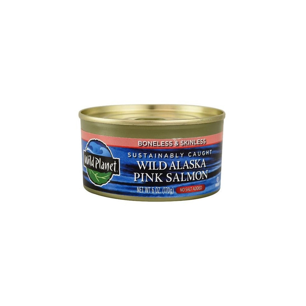Wild Planet, Wild Pink Salmon, No Salt Added, 6 oz (170 g)