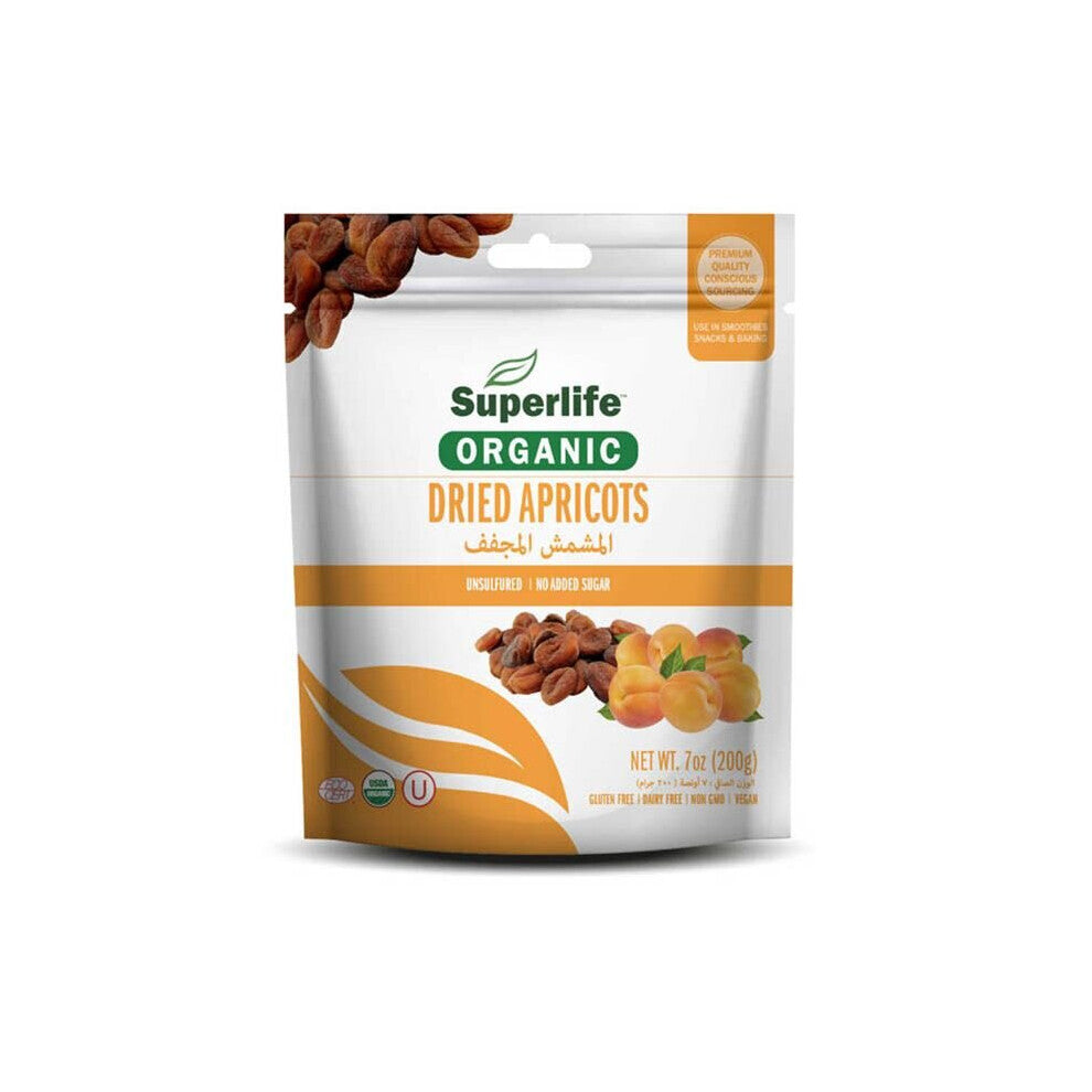 Superlife Dried Natural apricot pieces | premium dried fruit - 200g