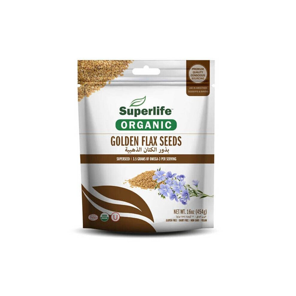 Superlife Golden Flax Seeds 454 g