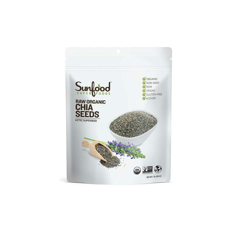 Sunfood Superfoods Chia Seeds Organic Raw 1lb