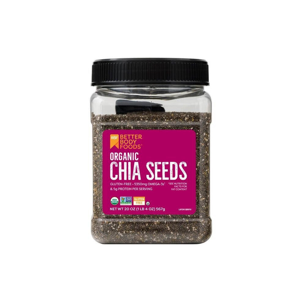 BetterBody Foods Organic Black Chia Seeds 567 g