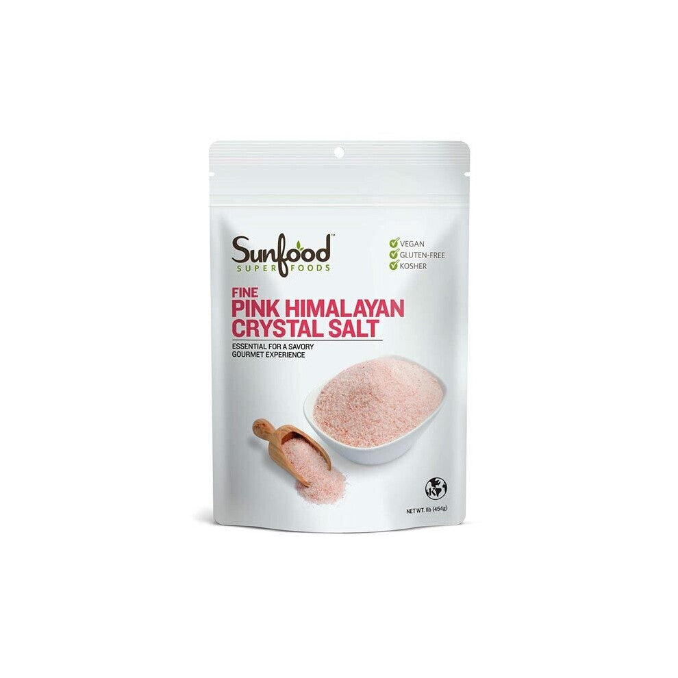 Sunfood Superfoods Pink Himalayan Crystal Salt 1lb