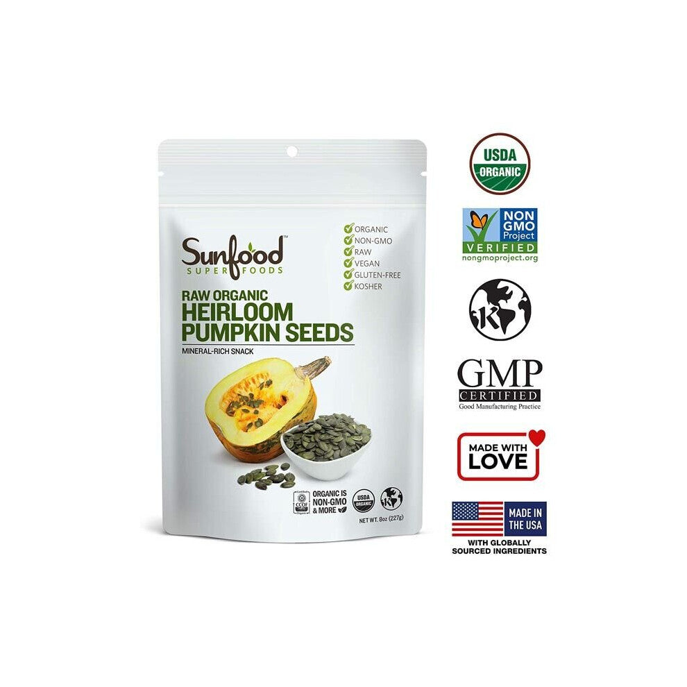 Sunfood Superfoods Pumpkin Seeds 8 Oz