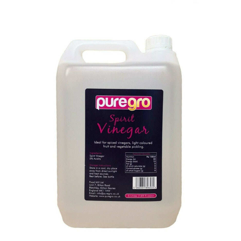 Puregro White Spirit Vinegar, 5 Liters