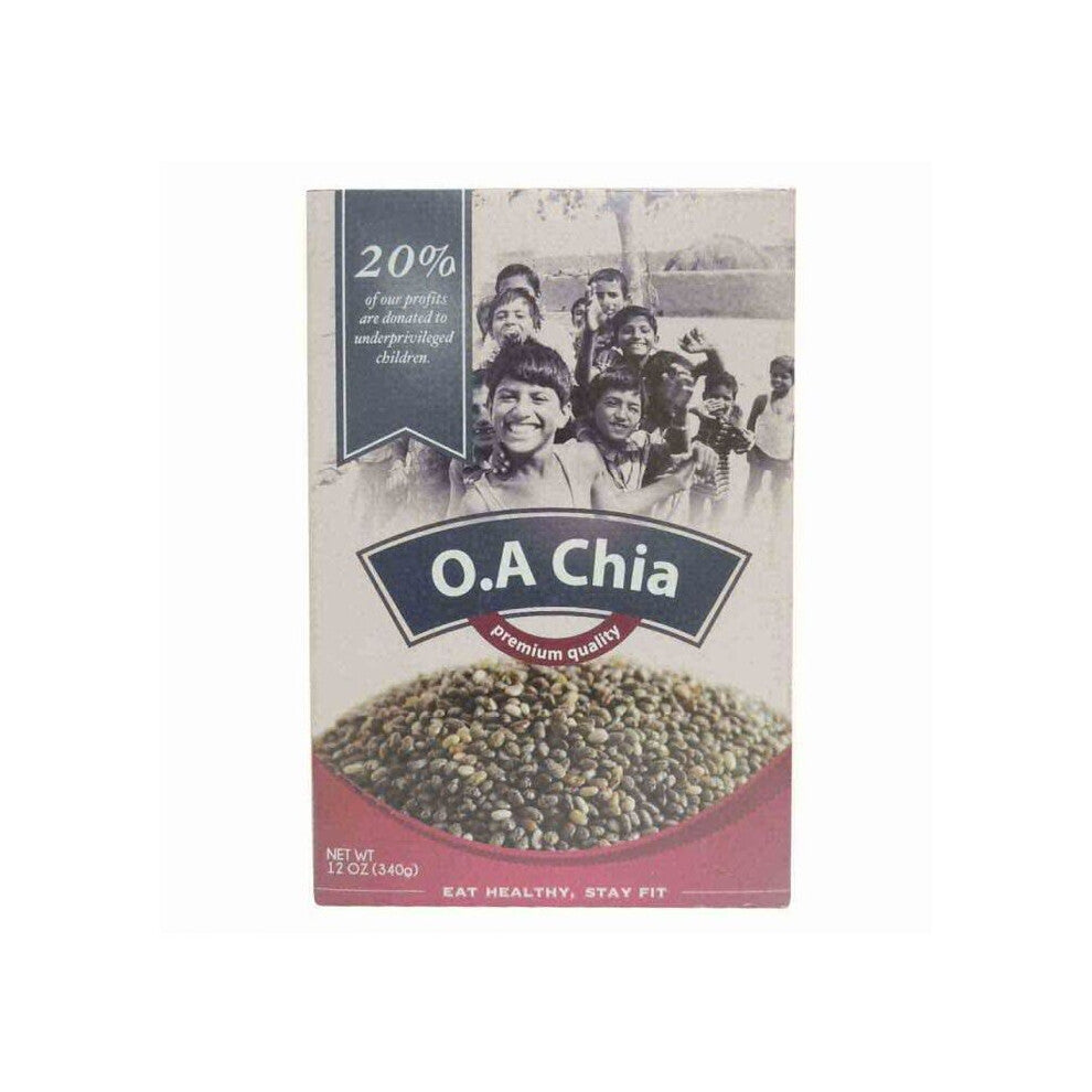 OAQ OA Premium Chia - Premium Quality Chia Seeds for Nutritional Support (340g)