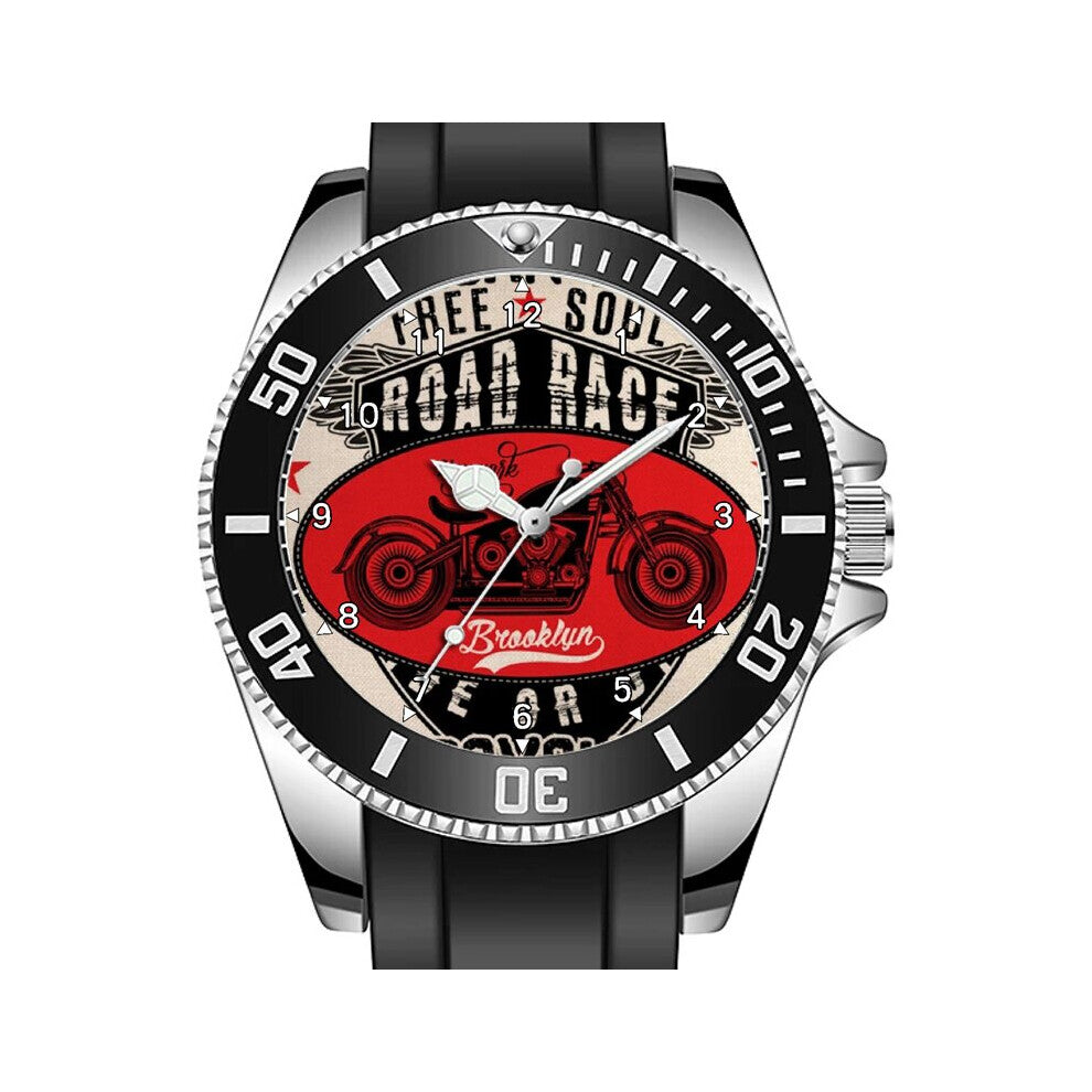 Brooklyn NY Road Race Biker Art Sporty Unique Stylish Wrist Watch