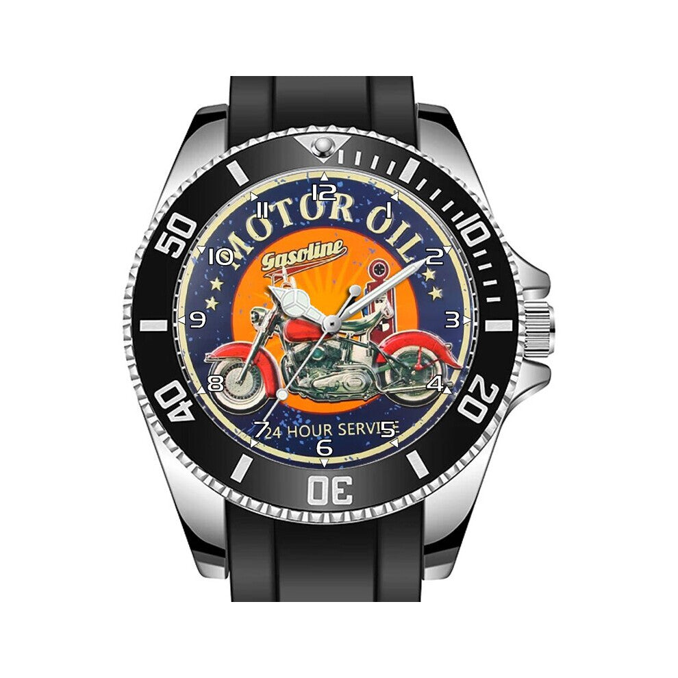 Motor Oil Retro Art Biker Sporty Unique Stylish Wrist Watch