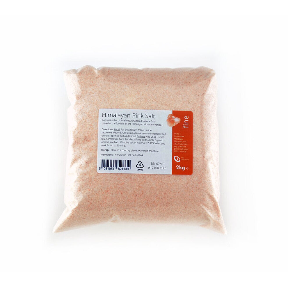 Himalayan Pink Salt - Pure & Naturally Organic Food Grade Fine 2Kg