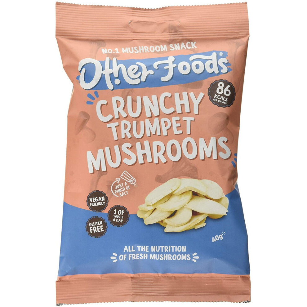 Other Foods Crunchy Trumpet Mushroom Chips, Pack of 6 X 40g