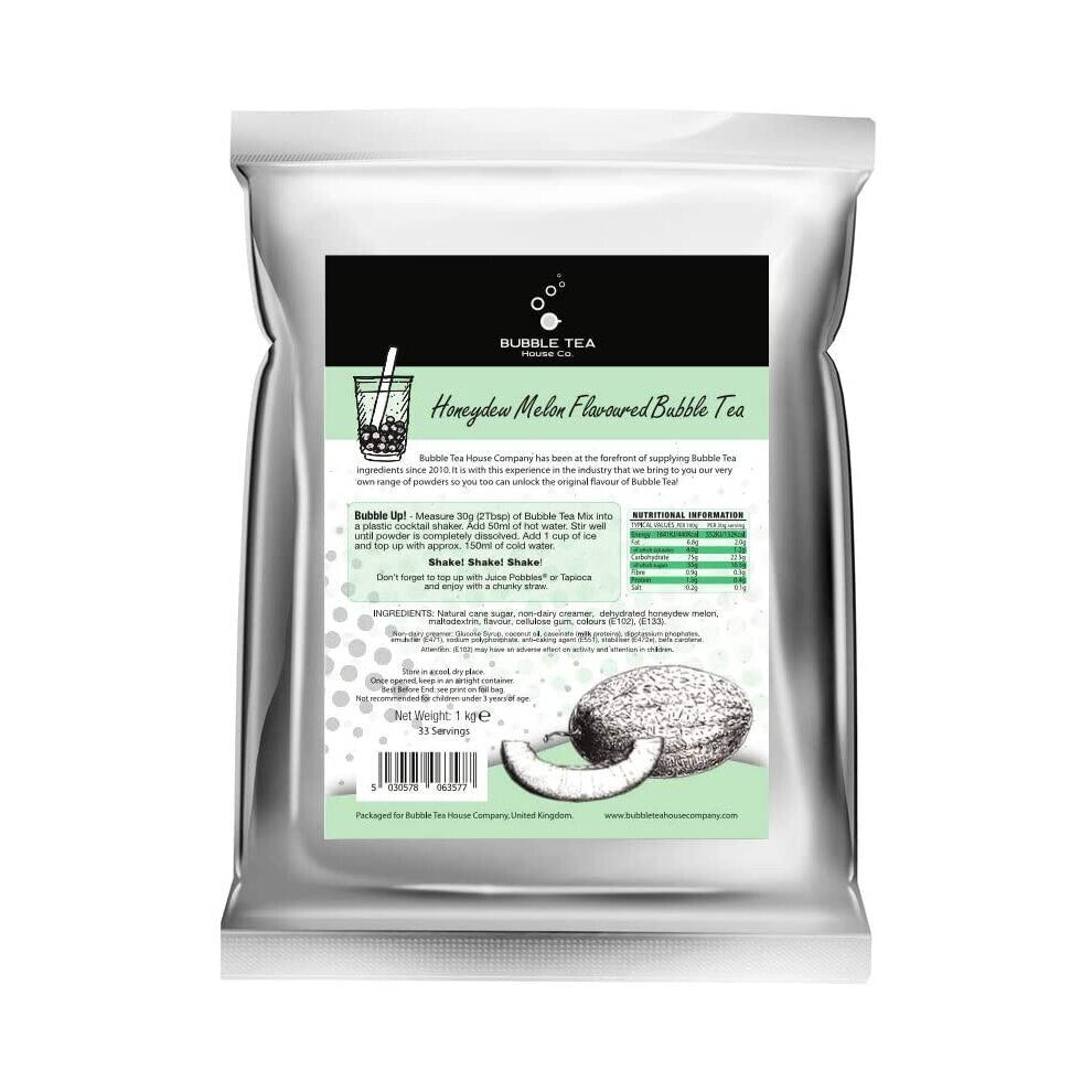 Bubble Tea House Company Honeydew Melon Bubble Tea Powder (1kg - 33 Servings) - Make at Home Bubble Tea with Bubble Tea House Co., BTHP01