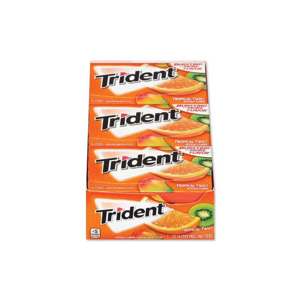 Mondelez International MOZ01110 Tropical Twist Sugar-Free Gum Candy - 12 Pack per Box