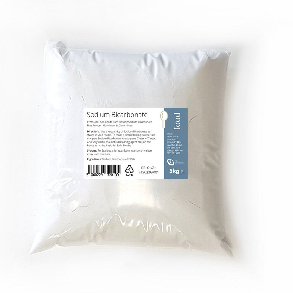 5kg - SODIUM BICARBONATE - BAKING SODA - BI CARB - Fine Powder