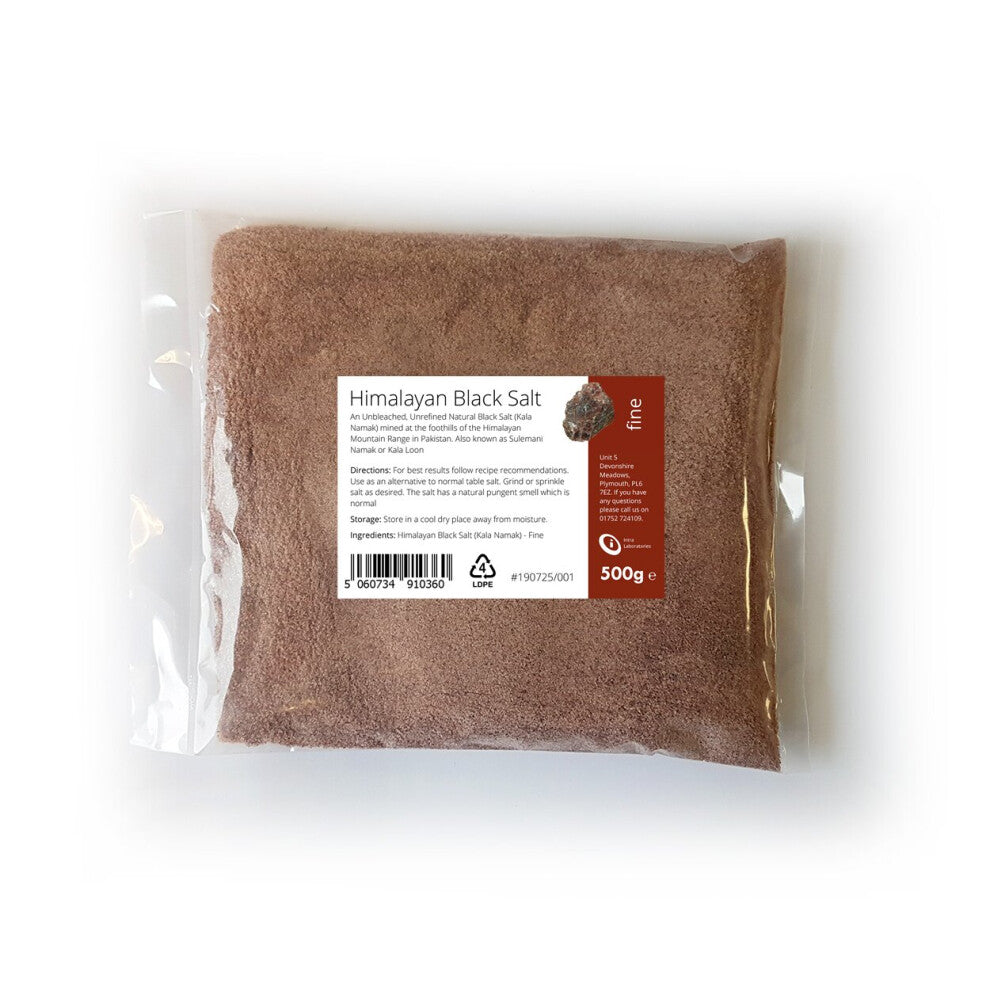 Black Himalayan Salt 500g - Pure, Organic Food Grade Kala Namak Fine