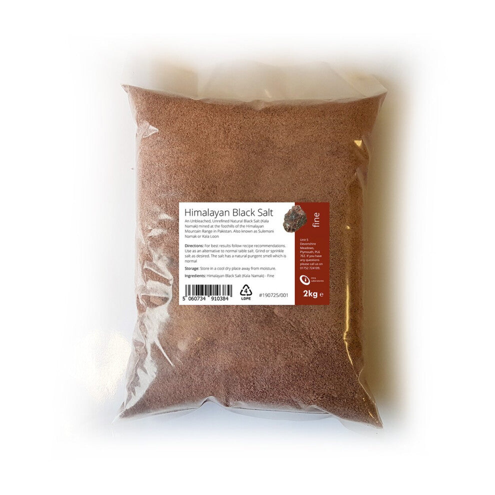 Black Himalayan Salt 2kg - Pure, Organic Food Grade Kala Namak Fine