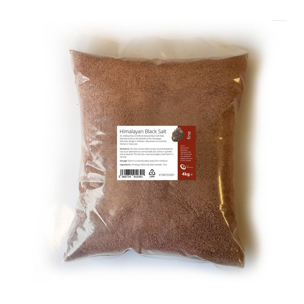 Black Himalayan Salt 4kg - Pure, Organic Food Grade Kala Namak Fine