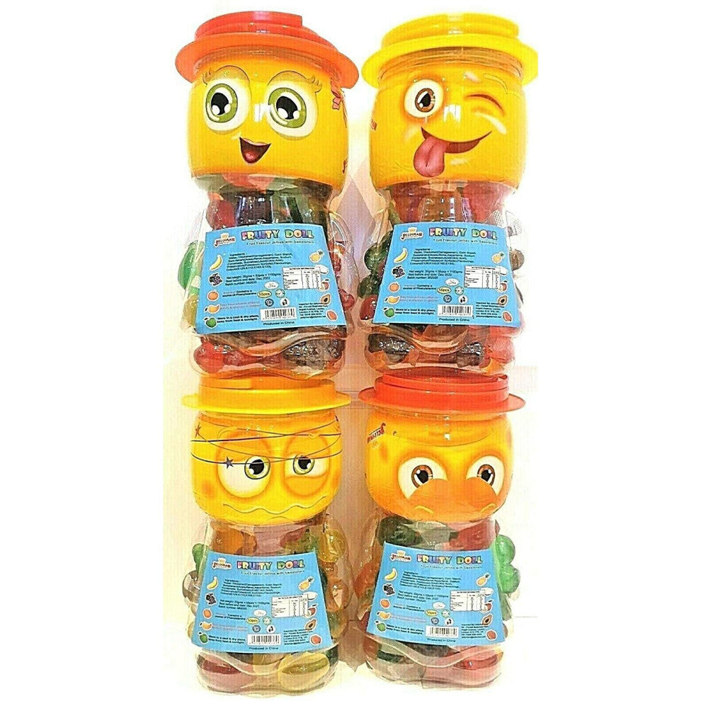 TIK TOK Challenge Jelly Fruits,JAR of 55 Fruity Jellies Fruit Pops Jelly TIK Tok Challenge Candy Sweet 1. 3 kilograms,55 Jelly Fruits