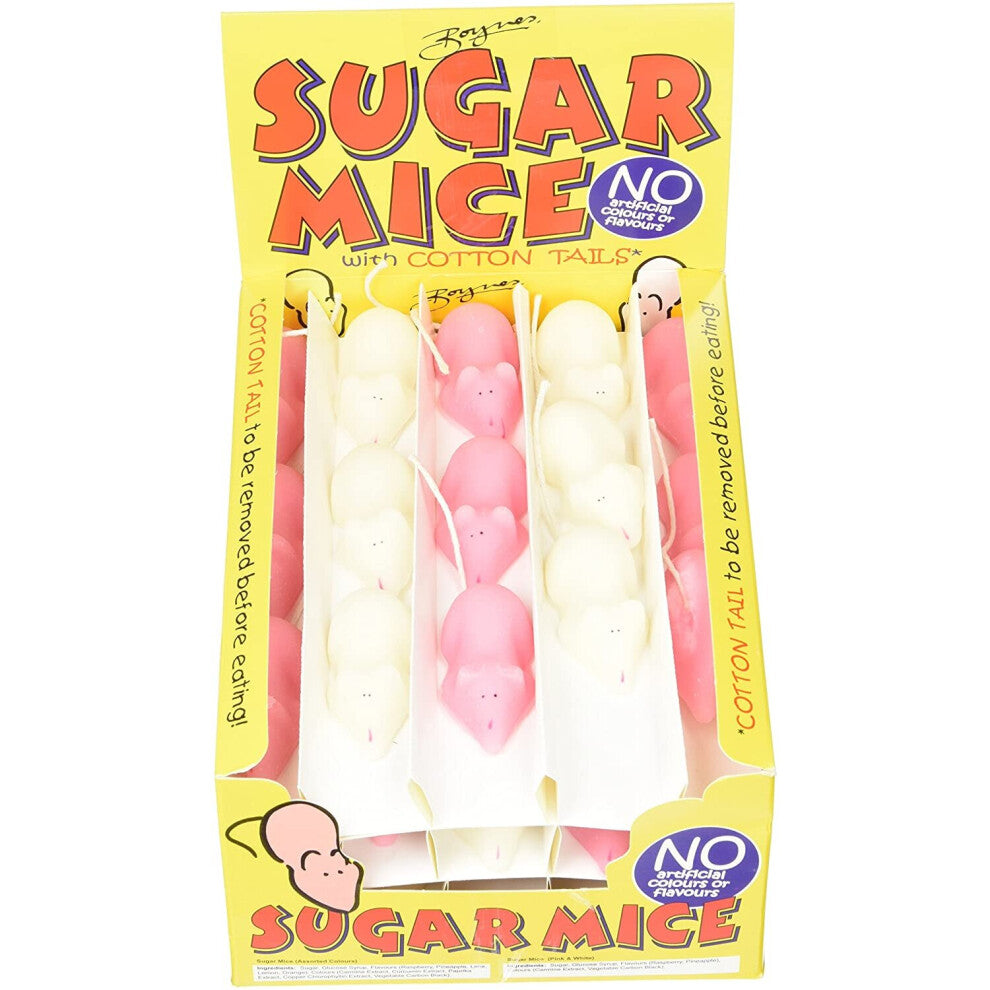 Boynes Pink and White Sugar Mice 20 g (Pack of 60)