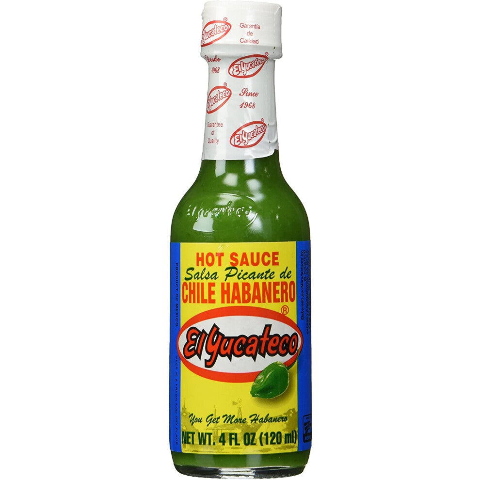 El Yucateco Salsa Picante de Green Chile Habanero Hot Sauce 120ml