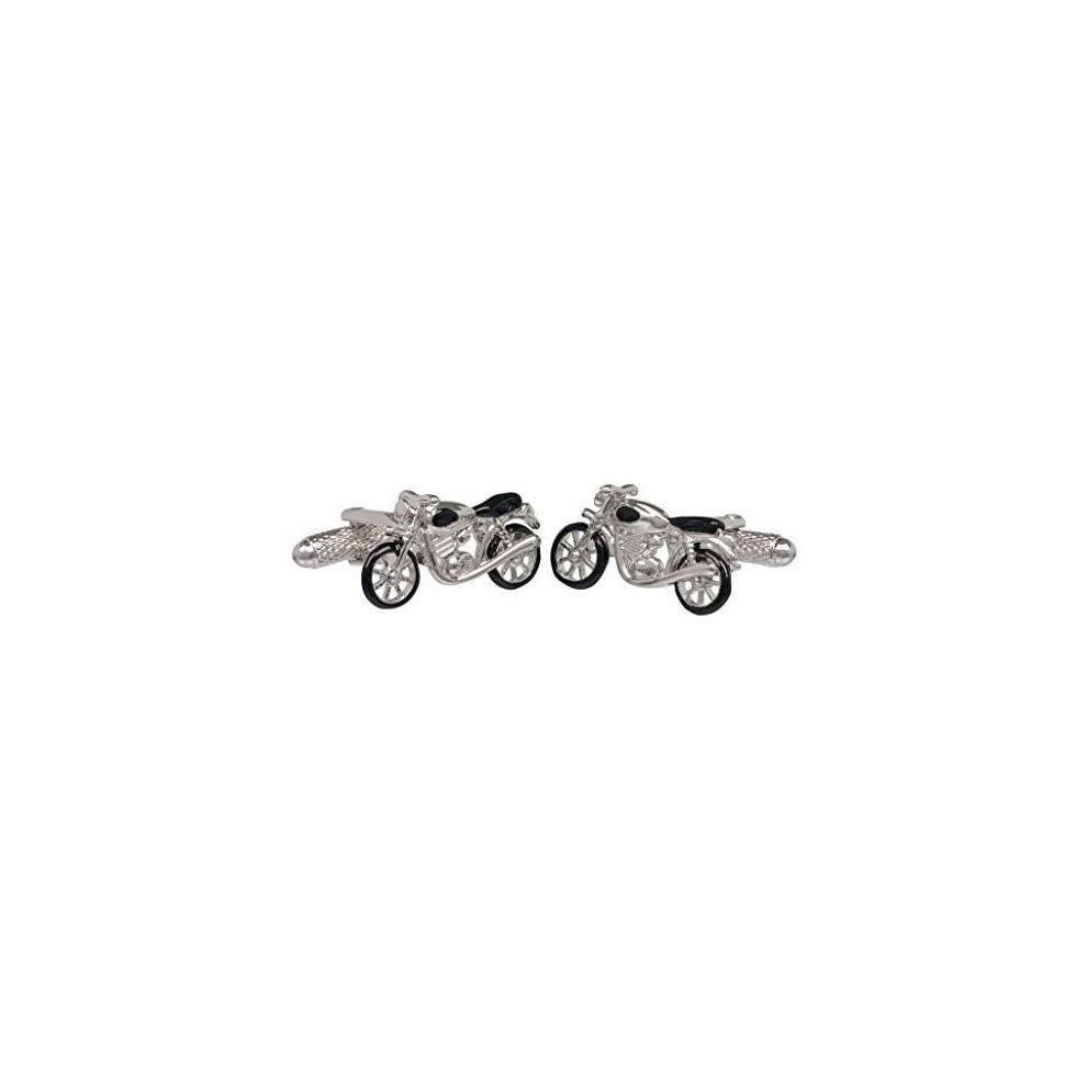 Classic Motorbike Cufflinks Supplied in Onyx Art Box