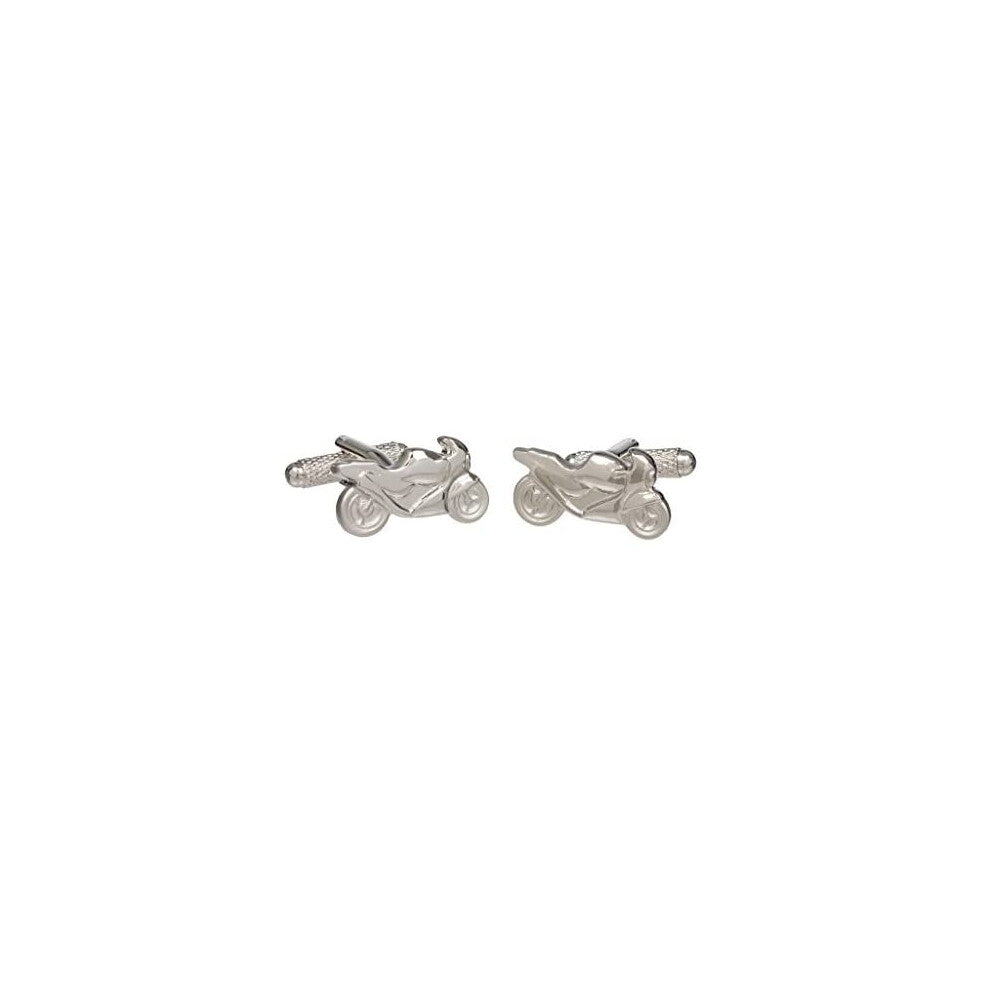 Racing Motorcycle Cufflinks for Men - Motorbike Cufflinks Presented in Onyx Art London Cufflink Box