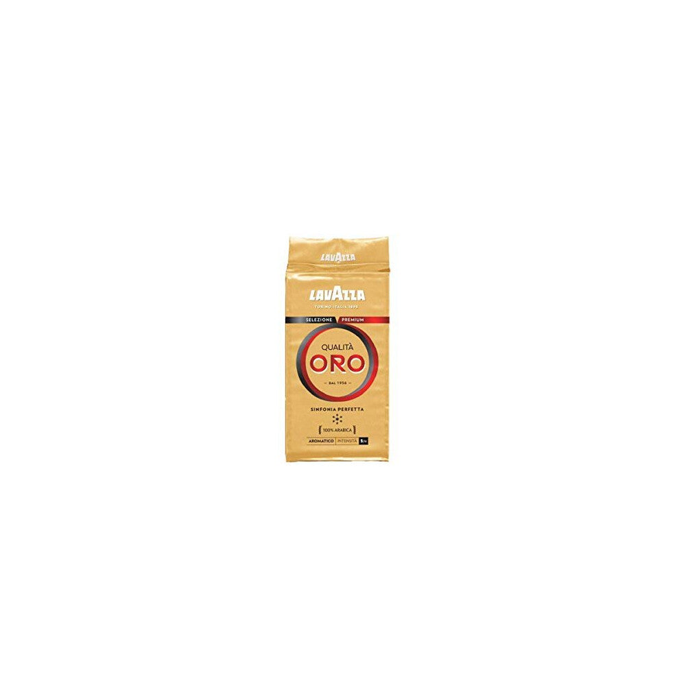 Lavazza Qualità Oro, 100% Arabica Medium Roast Ground Coffee, 250 g, (Pack of 6)