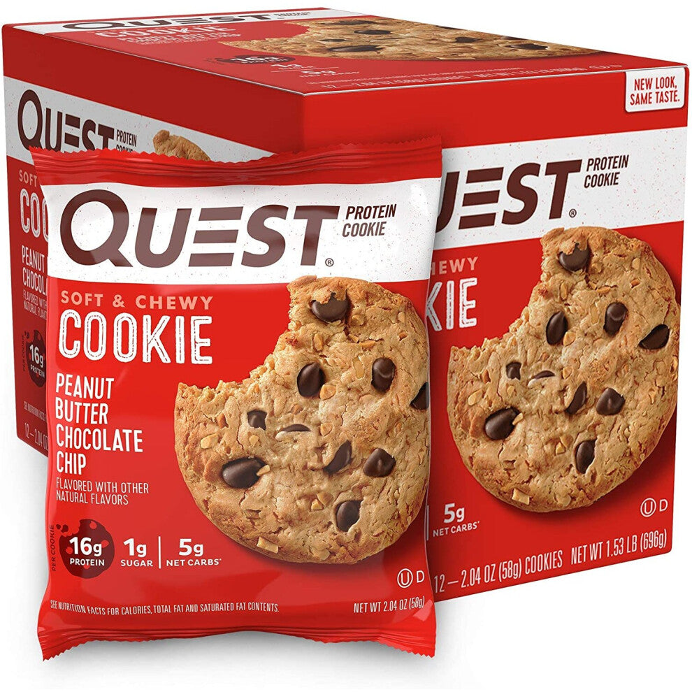 Quest Nutrition Cookie PB Chocolate Chip 12-Box, 696 g