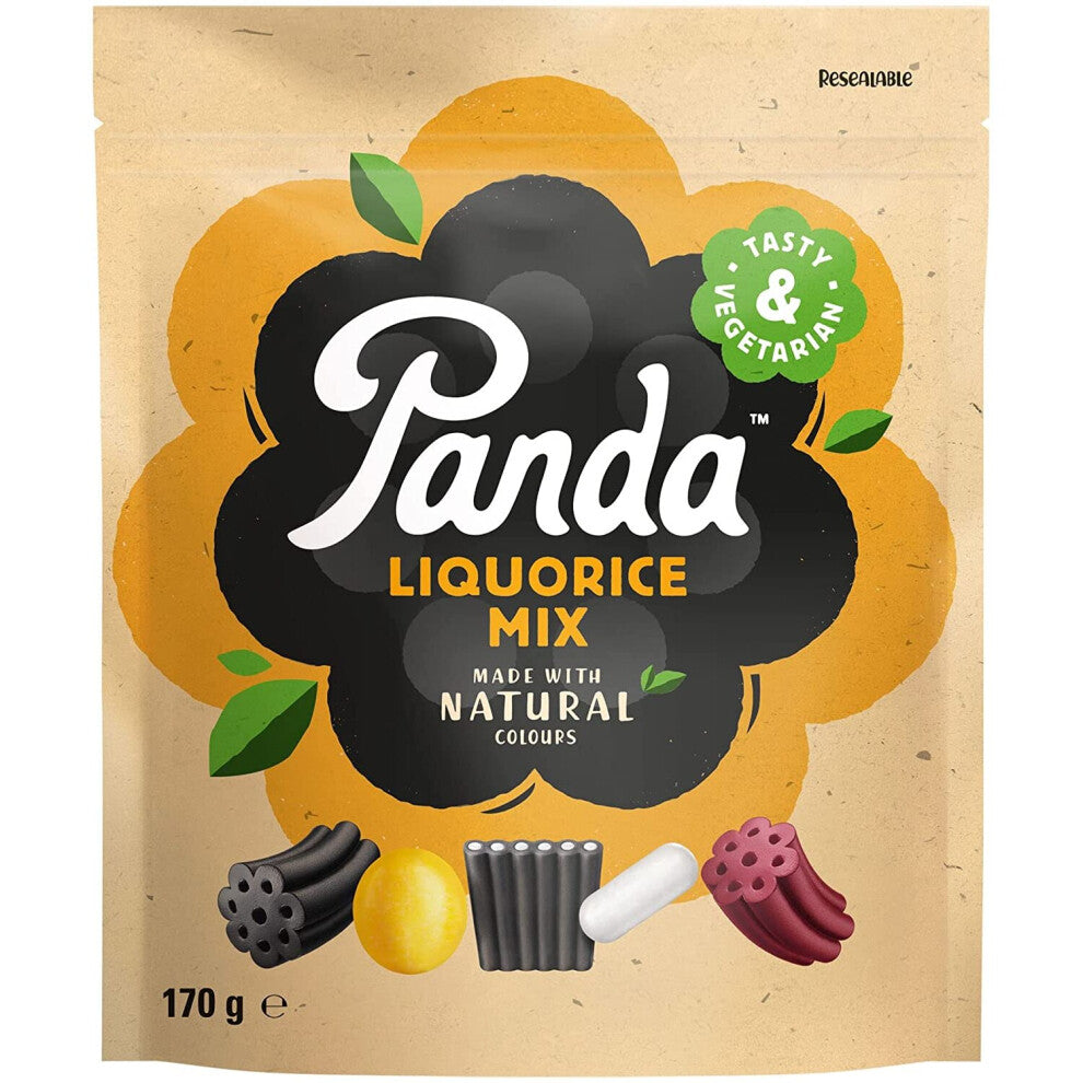 Panda Liquorice Natural Liquorice Mix 170g (Pack of 12)
