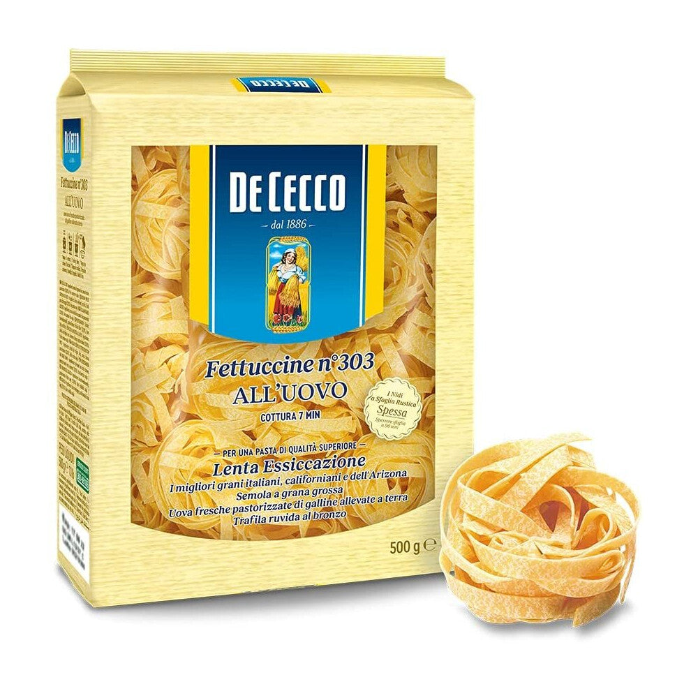 De Cecco Fettuccine Egg Pasta n. 303 (500g)