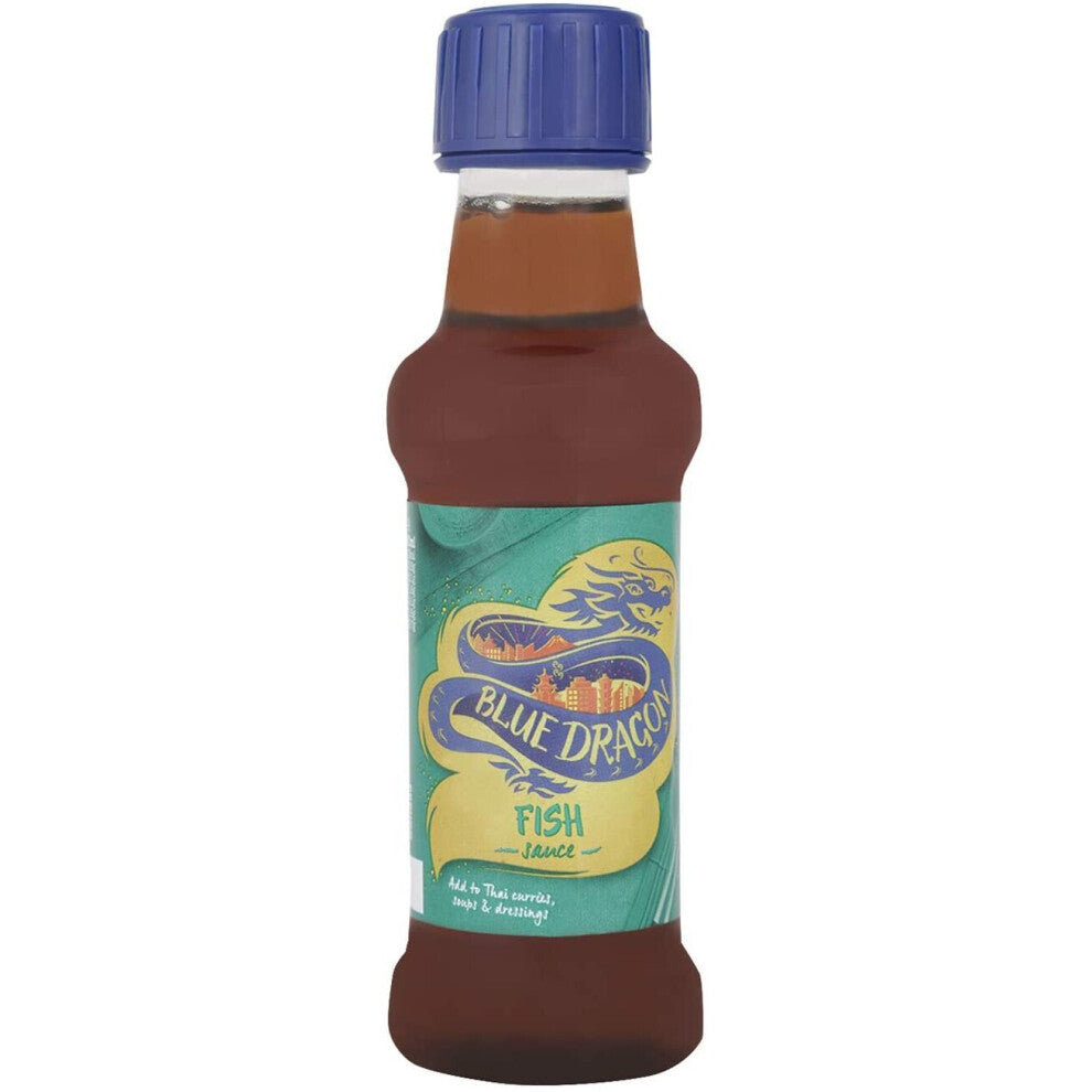 Blue Dragon Thai Fish Sauce 150 ml - Matured 12 Months for Rich Flavour, 100% Anchovy Extract, No Artificial Colours, Flavours or Preservatives