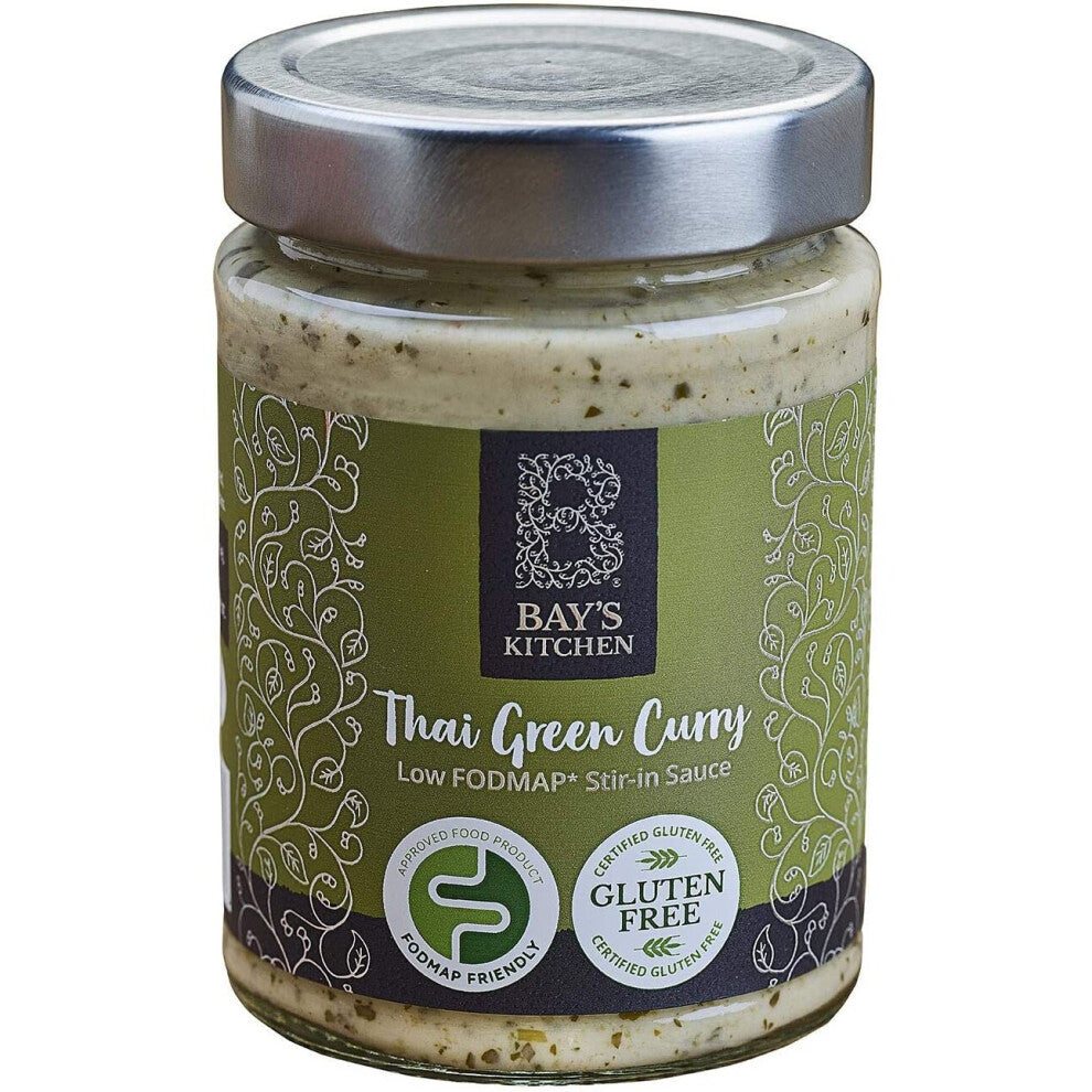 Bay's Kitchen Low FODMAP Ready To Cook Thai Green Curry Stir-in Cooking Sauce, Gluten-Free, IBS-Friendly and suitable for Vegans (260g jar)