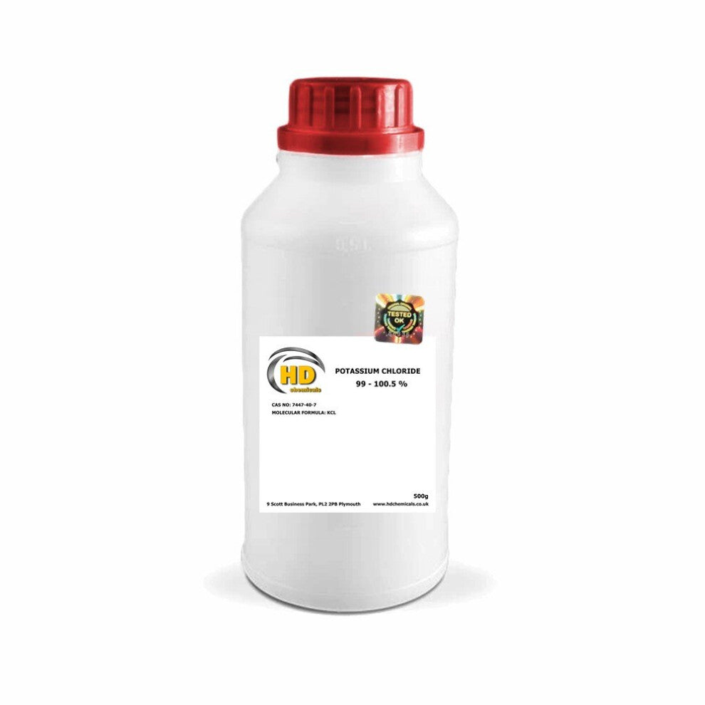 (500g Bottle) Potassium Chloride 99% food  flavouring, supplement