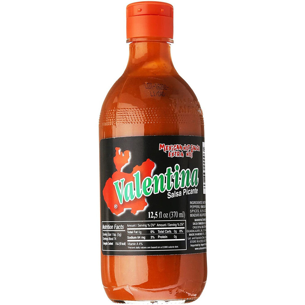 Valentina Salsa Picante Mexican Hot Sauce 370ml BLACK LABEL
