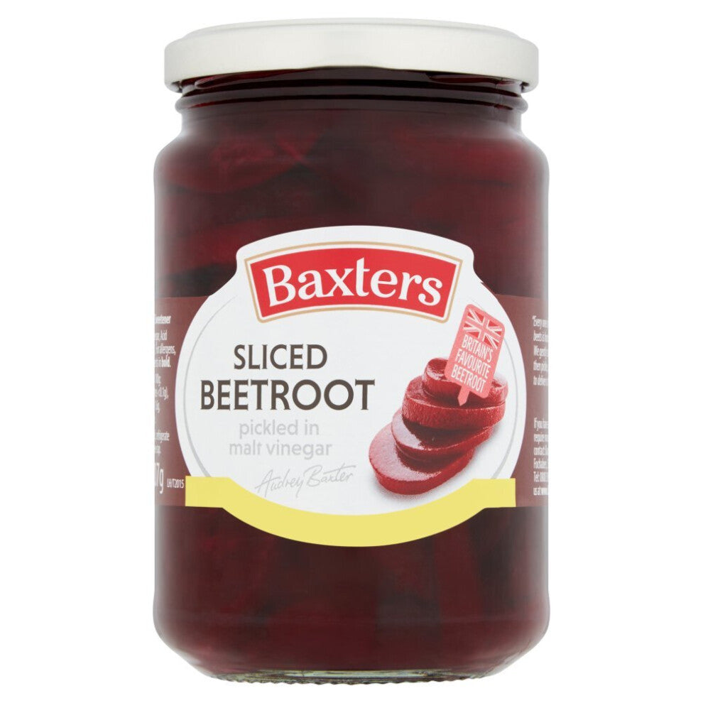 Baxters Sliced Beetroot Pickled in Malt Vinegar 340g Pack of 6 - Britain's Favourite Beetroot