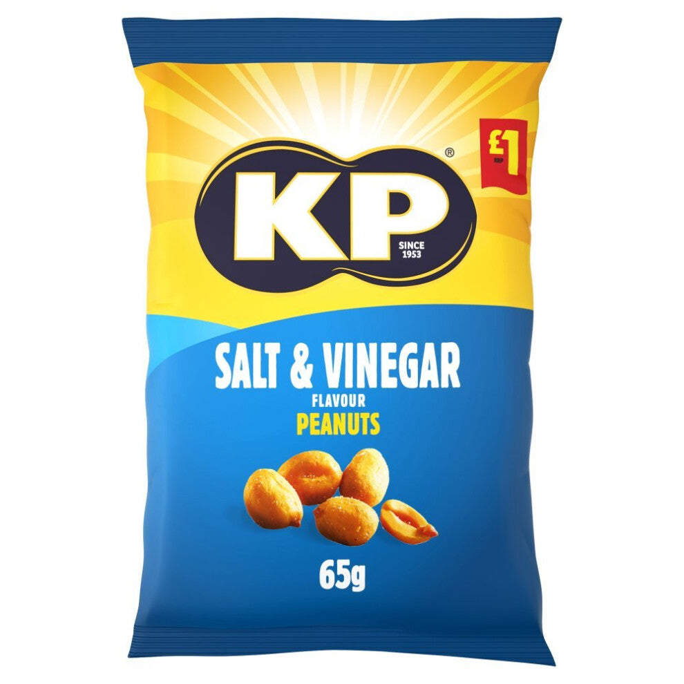 KP Salt & Vinegar Peanuts 65g (Pack of 16)