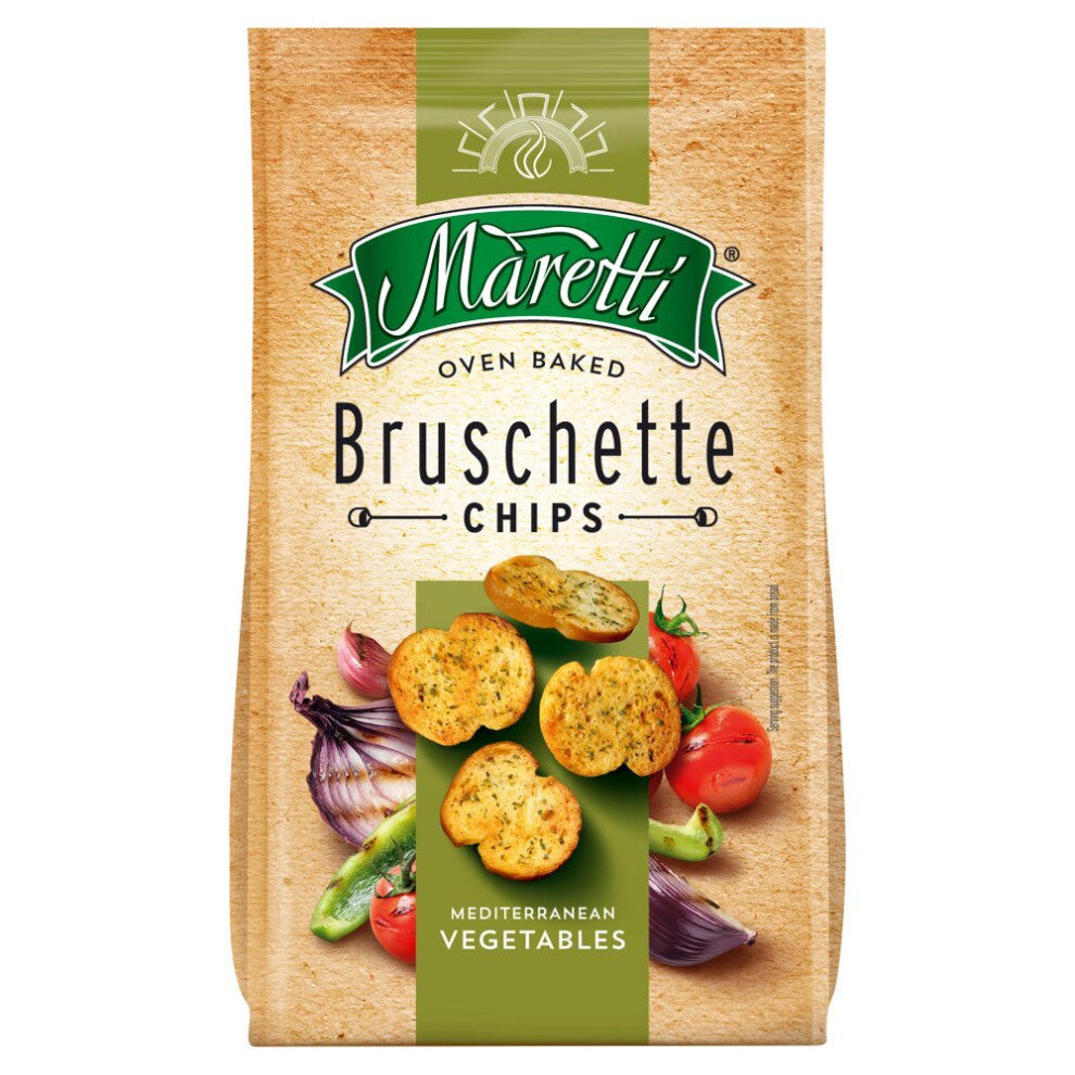 Maretti Bruschette Chips Mediterranean Vegetables 70g ( pack of 15 )