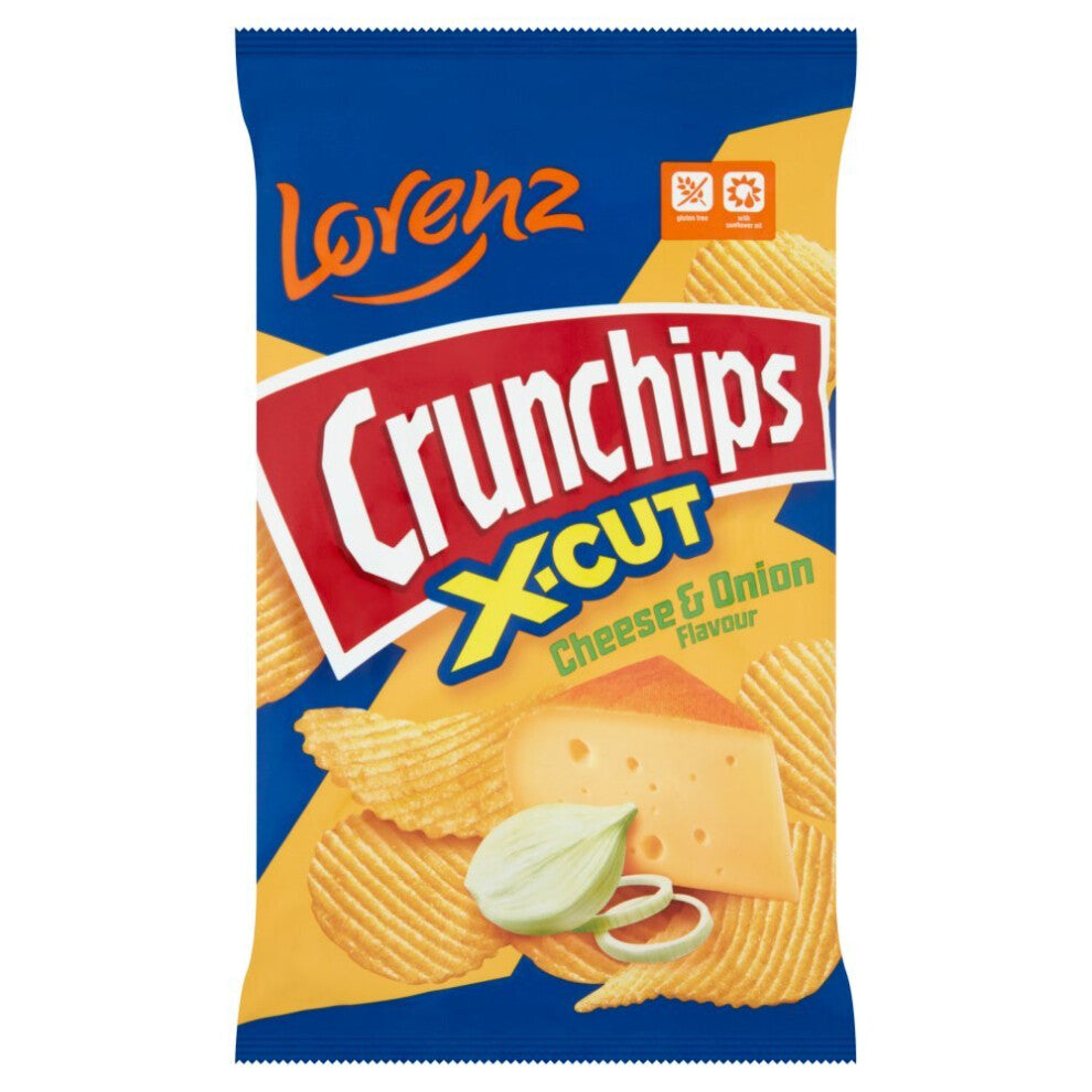 Lorenz Xcut Crunchips Cheese & Onion 75g (Pack of 12)
