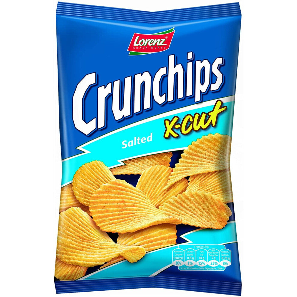 Lorenz Crunchips X Cut Salted 85 g (Pack of 24)