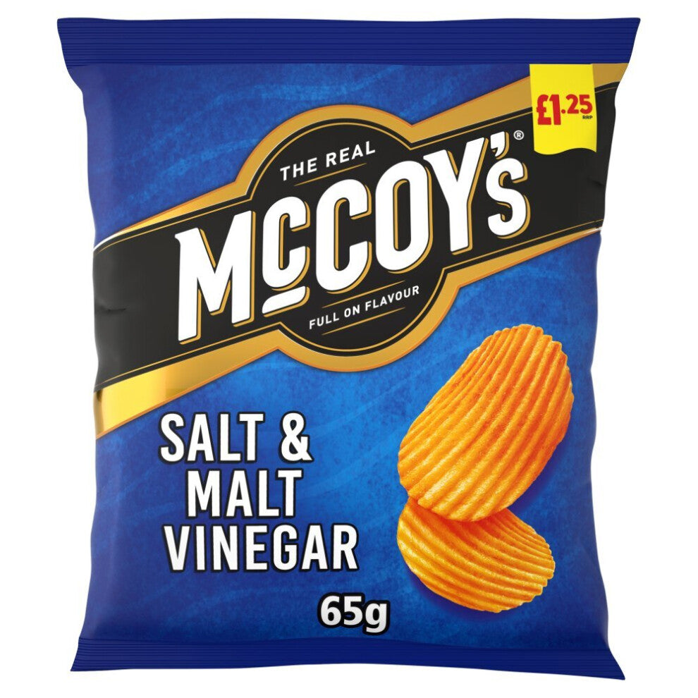 Mccoys Salt & Malt Vinegar 65g (Pack of 12)