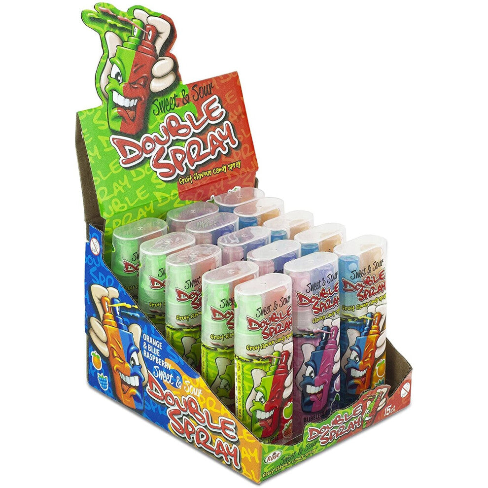 Rose Double Spray Sweet and Sour Liquid Candy Spray 12ml (Pack of 15)