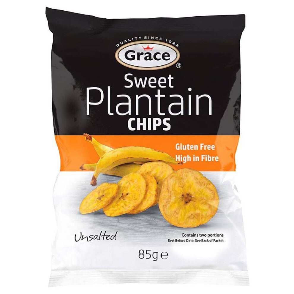 Grace Sweet Plantain Chips 85g (Pack of 9)