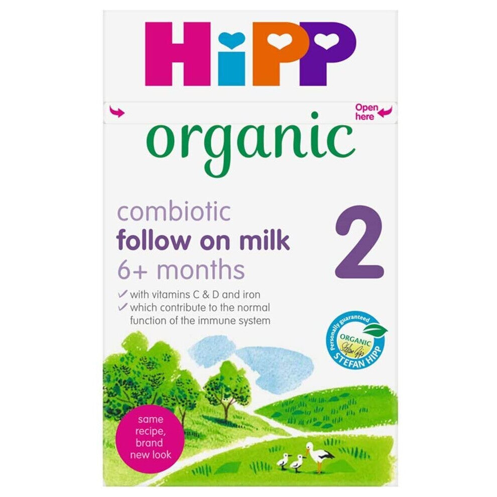 HiPP Organic 2 Follow-On Baby Milk Powder 6 Months, 4 x 800g Boxes – GOS, Vitamins A-C-D, Iron