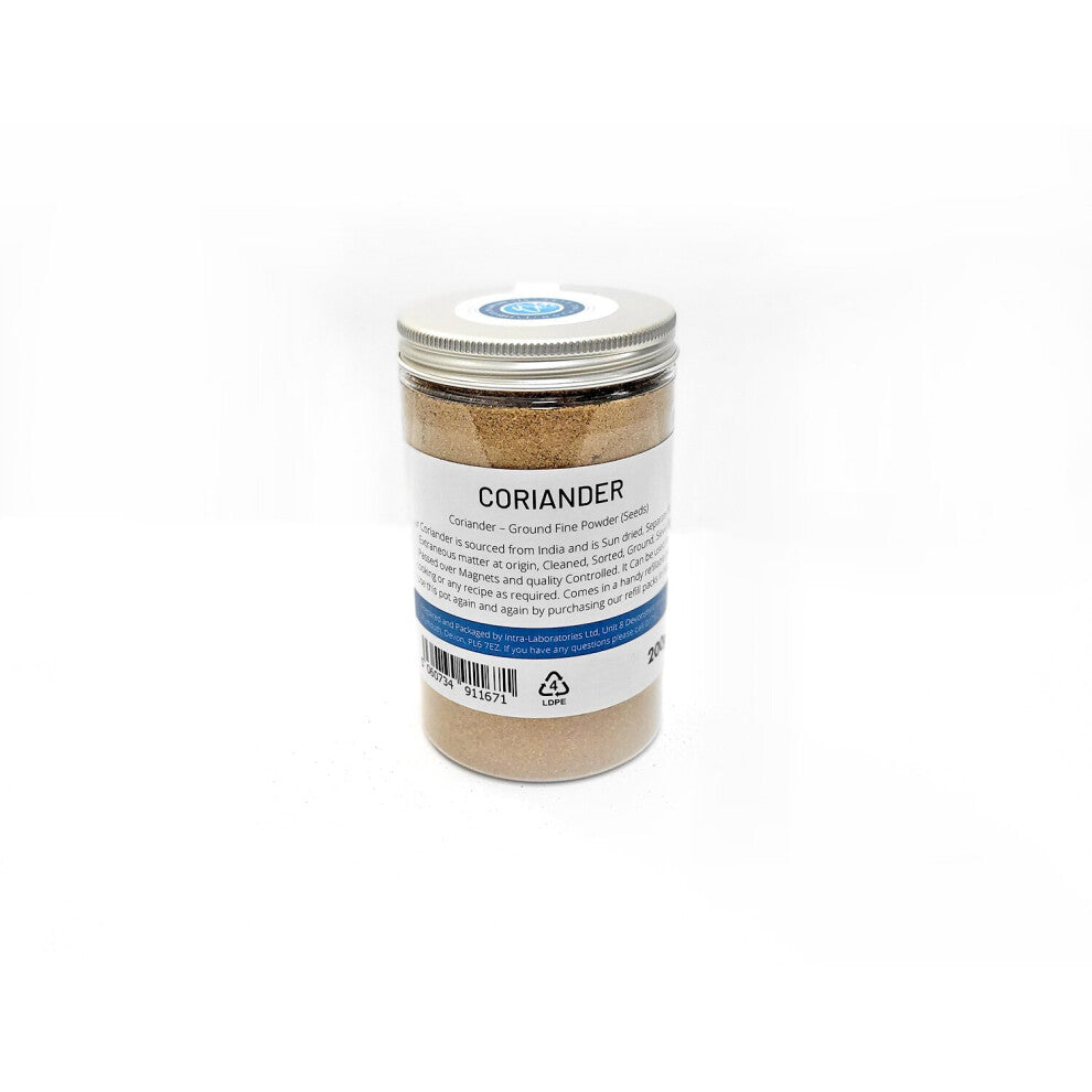 Ground Coriander Seeds 200g Pot