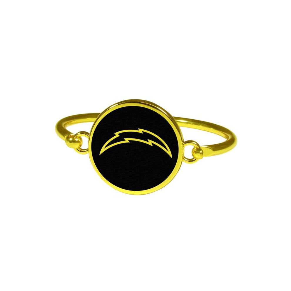 Siskiyou FGBB040 Female NFL Los Angeles Chargers Gold Tone Bangle Bracelet