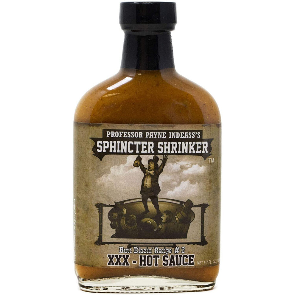Sauce Crafters, Sphincter Shrinker Butt Blazin' Recipe #2 XXX- Hot Sauce, 5.7 oz.
