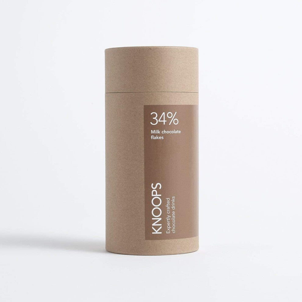 Knoops Luxury Hot Chocolate Flakes, 34% Milk Chocolate, Luxury Hot Cocoa, Luxurious Milky Treat with All Natural Ingredients | 250g (Approx 7