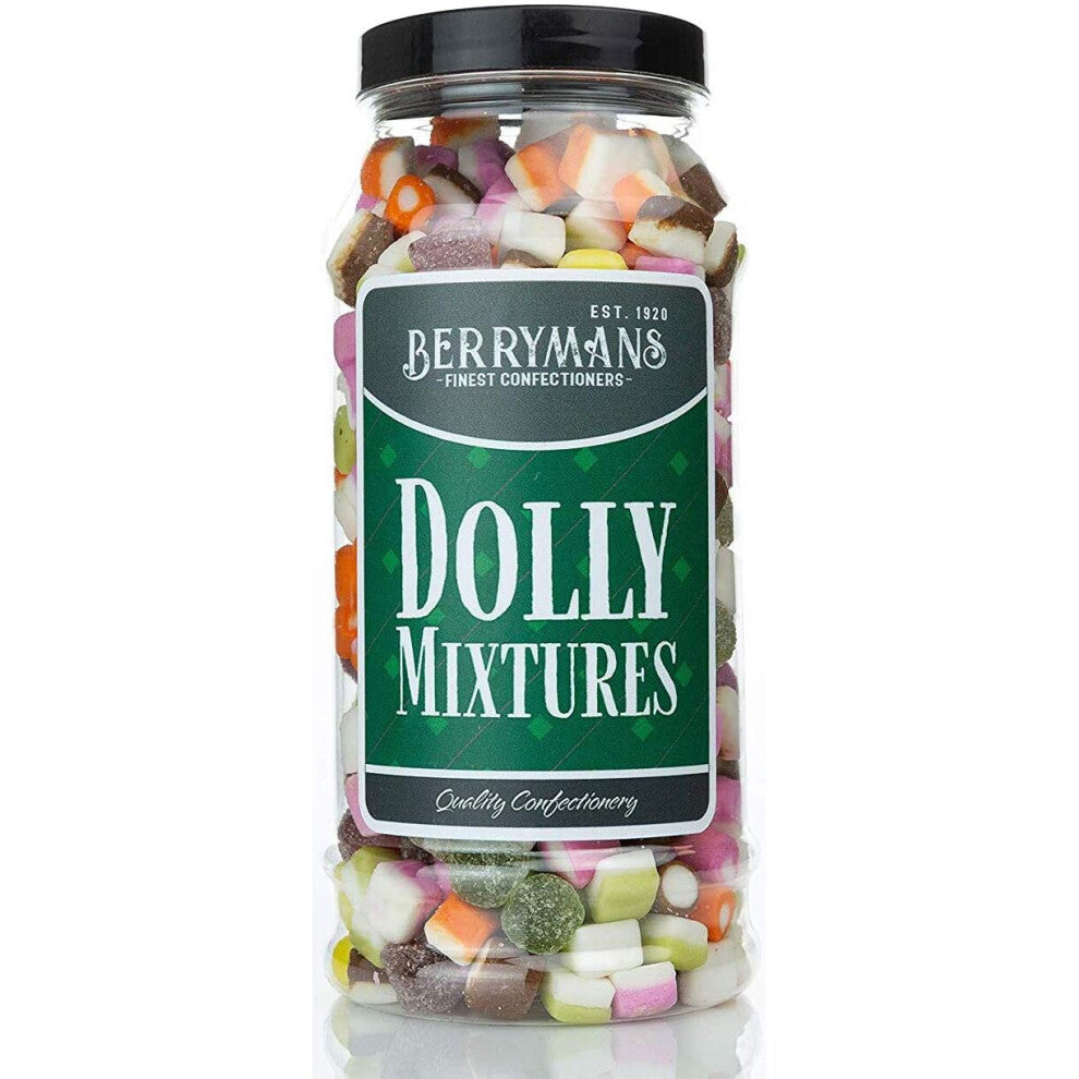 Original Dolly Mixture Retro Sweets Gift Jar by Berrymans Sweet Shop - Classic Sweets, Traditional Taste.