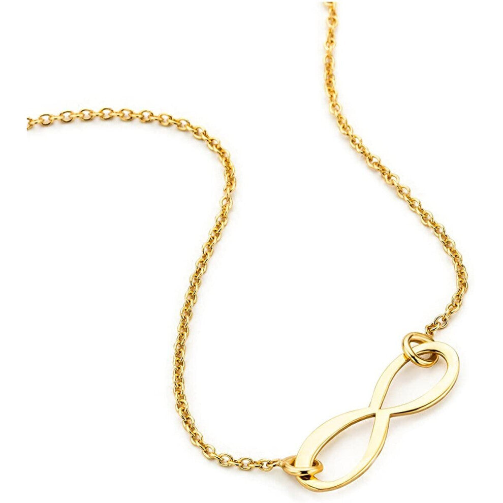 Orovi Woman Infinity Necklace-Pendant 9 ct - 375 Yellow Gold Necklace Handmade In Italy